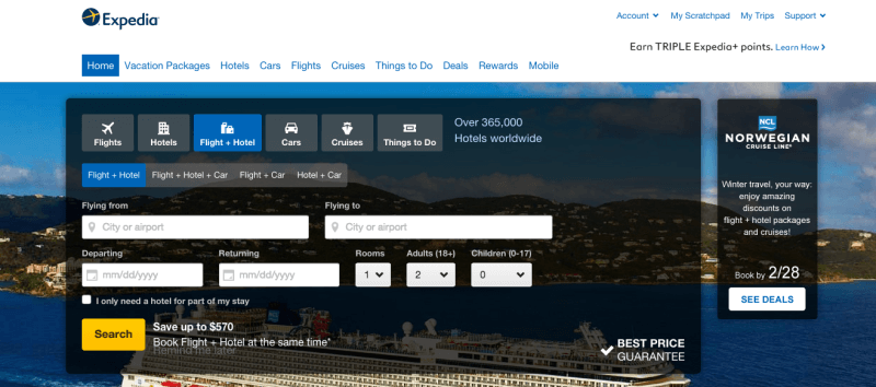 cheap flights on expedia