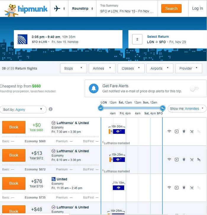 hipmunk flight booking