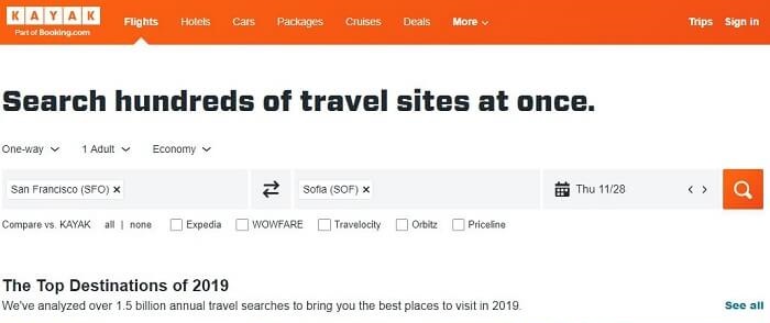 kayak cheap flights