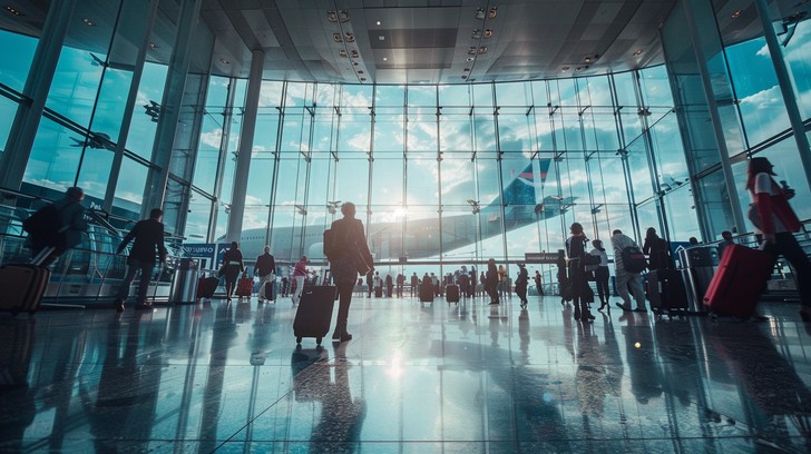 Airport travel and flight departures